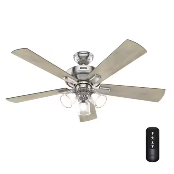 Hunter Crestfield 52 in. Brushed Nickel Indoor Ceiling Fan 51858